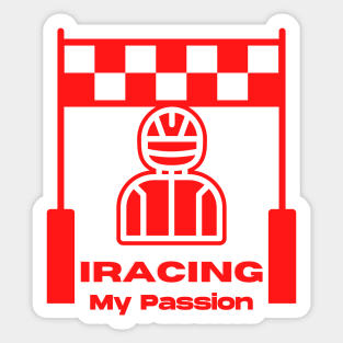 Iracing My Passion Red Sticker